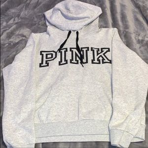 PINK light grey hoodie